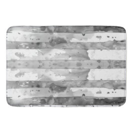 Tapete De Banheiro Aquarela Listras Pretas e Brancas