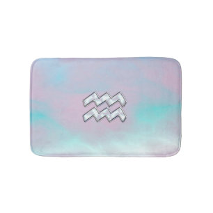 Tapete De Banheiro Aquarius Zodiac - Sinal Pastels Mãe de Decoraçã