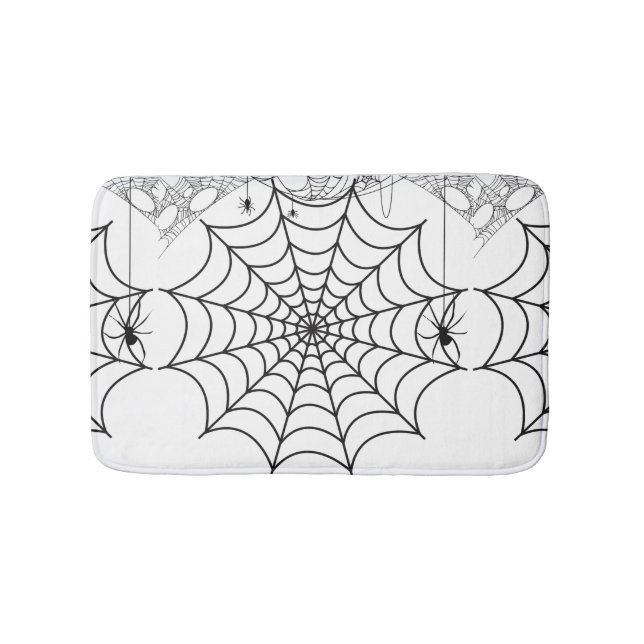 Tapete De Banheiro Aranha Assustadora Teia de Halloween (frente)