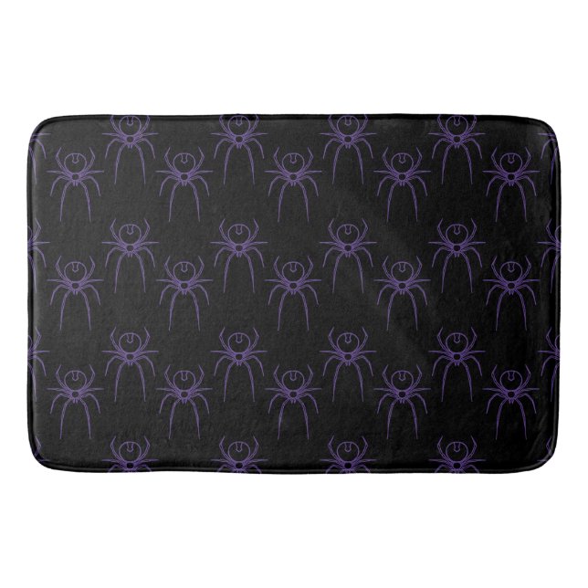 Tapete De Banheiro Aranha em Roxo e Preto (Frente)