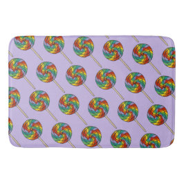 Tapete De Banheiro Arco-Íris Roxo Doce Dourado