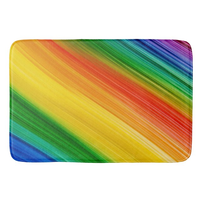 Tapete De Banheiro Arco-íris Vibrante de Cores (Frente)