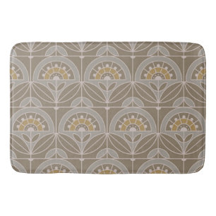 Tapete De Banheiro Art Deco Azulejo Floral (nevoeiro verde)