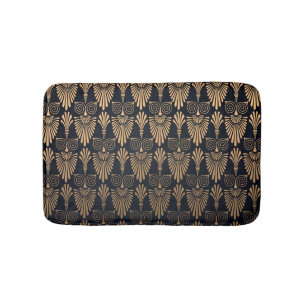 Tapete De Banheiro Art Deco Black Dourado: Retro.