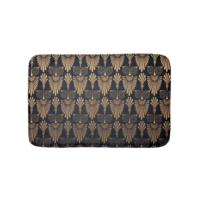 Tapete De Banheiro Art Deco Black Dourado: Retro. (frente)