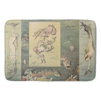 Tapete De Banheiro Art Nouveau Atlantis Sereias #60 Bath Mat