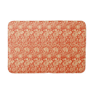 Tapete De Banheiro Art Nouveau Carnação Damask, Mandarin Orange