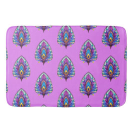 Tapete De Banheiro Art Nouveau Estilo De Vidro Pavão Arrefecido