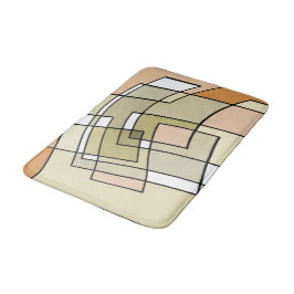 Tapete De Banheiro Arte Abstrata Pastel Creme Outono