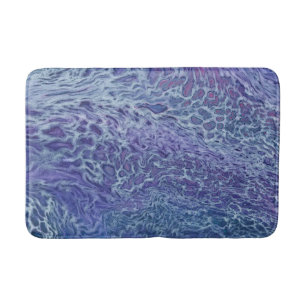 Tapete De Banheiro Arte Abstrato de Azul e Violeta