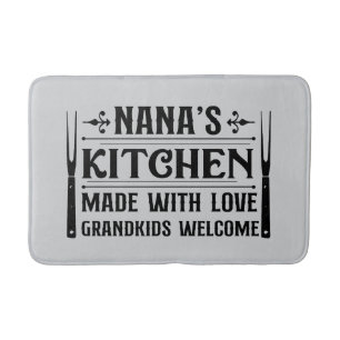 Tapete De Banheiro Arte com palavras da cozinha da Nana Fofa