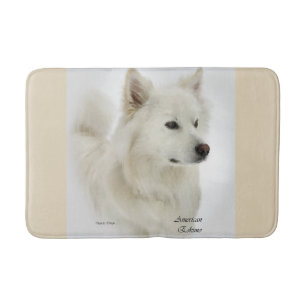 Tapete De Banheiro Arte de Cão Eskimo Americana