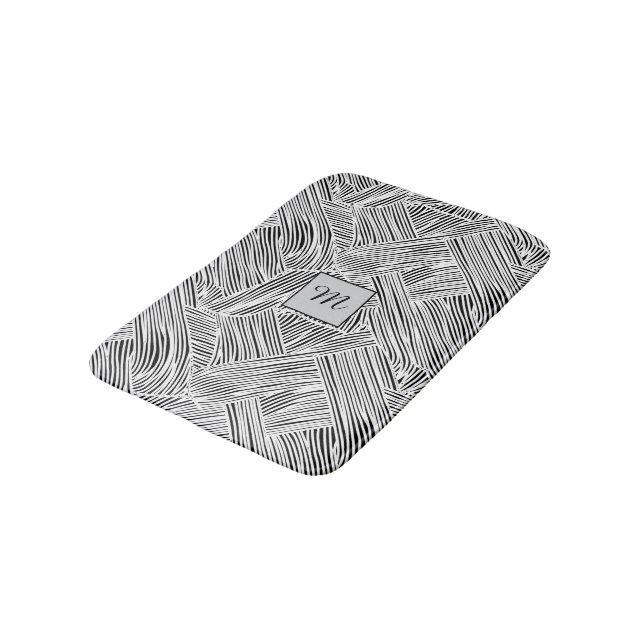 Tapete De Banheiro Arte de Design de Padrão de Tecido  (Angulado)