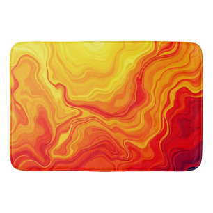 Tapete De Banheiro Arte de Fluxo de Abstrato de Fiação