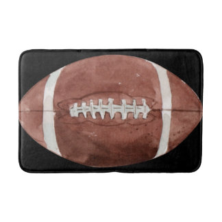 Tapete De Banheiro Arte em Aquarela de Futebol Americano Vintage