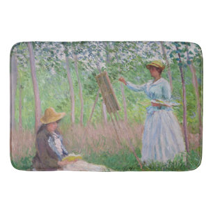 Tapete De Banheiro Arte Florestal Vintage de Monet com Luz Solar Salp