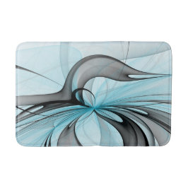 Tapete De Banheiro Arte Fractal Moderna Abstrata Antracite Cinza Azul
