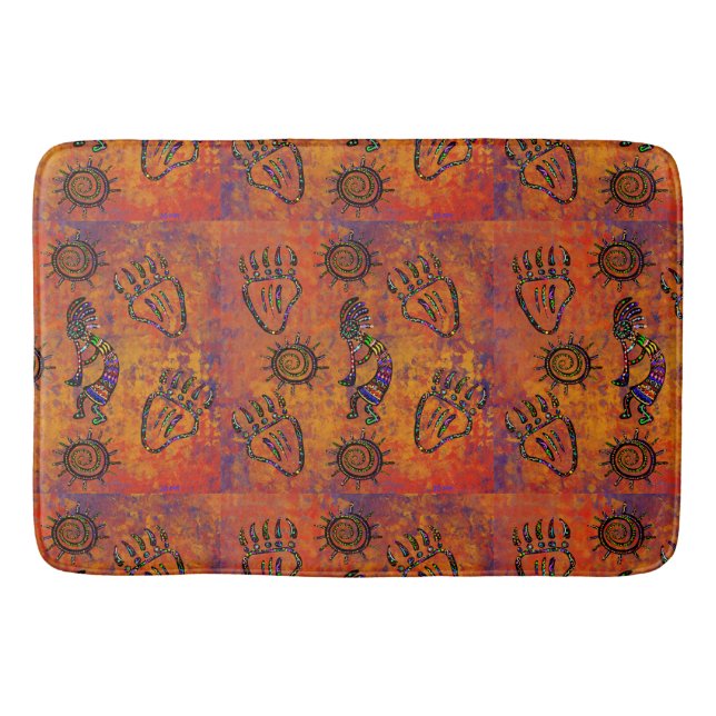 Tapete De Banheiro Arte Kokopelli (Frente)