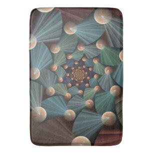 Tapete De Banheiro Arte moderna do Fractal com profundidade, Brown,