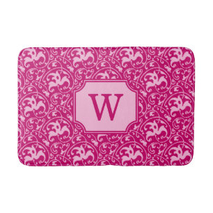 Tapete De Banheiro Arte Nouveau Ikat - fúcsia e rosa pálido