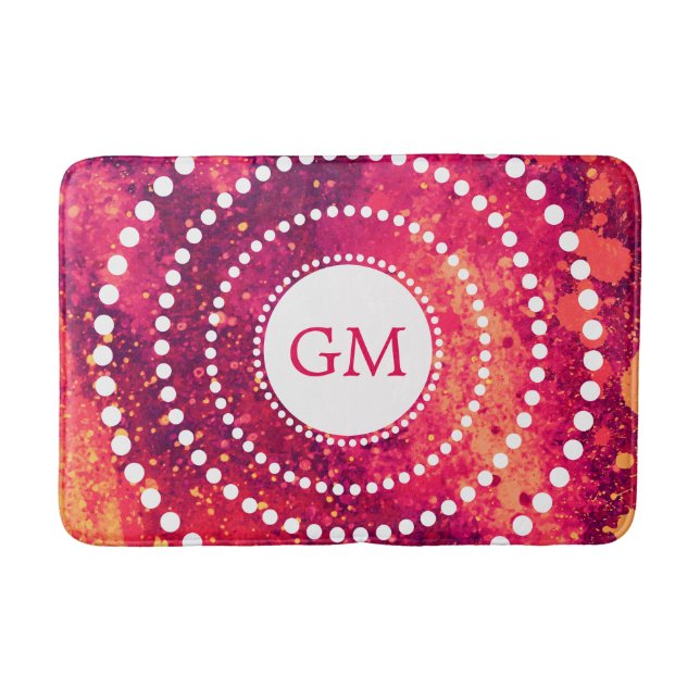 Tapete De Banheiro Arte personalizada do ponto do Splatter da pintura (Frente)