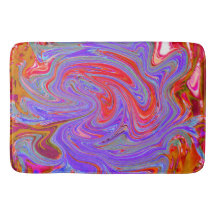 Arte retrógrada de Abstrato de Groovy Vermelho e R