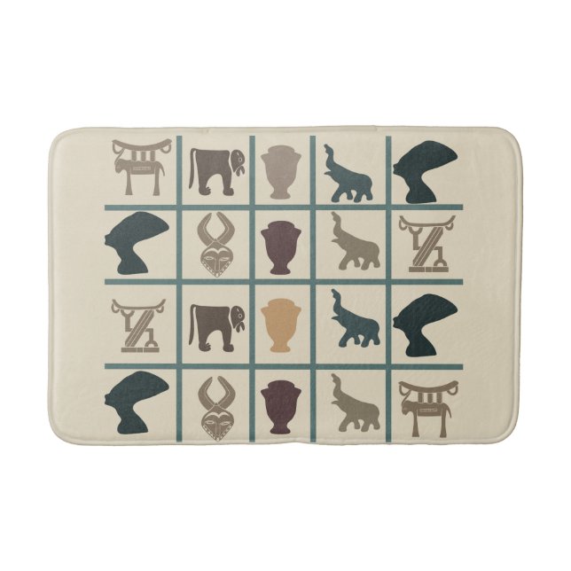 Tapete De Banheiro Arte tribal abstrato africana (Frente)