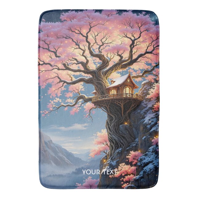 Tapete De Banheiro Árvore de Flor de Cereja Fantasy (Frente Vertical)