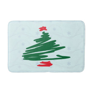 Tapete De Banheiro Árvore Natal Bath Mat