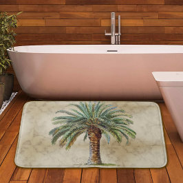 Tapete De Banheiro Árvore Tropical Palm Date Vintage Elegante