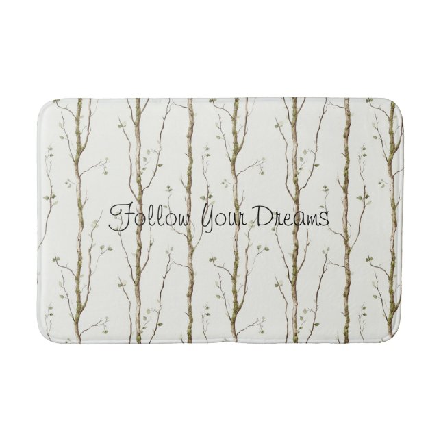 Tapete De Banheiro Árvores Marrons Verdes   (Frente)