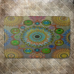 Tapete De Banheiro As Garras de Brachyura - arte simbólica de mandala