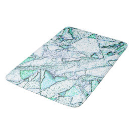 Tapete De Banheiro Áspero como rocha, num de ciano e menta