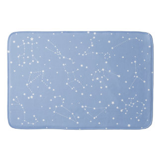 Tapete De Banheiro Astrology Pastel Blue White Stars Constellation