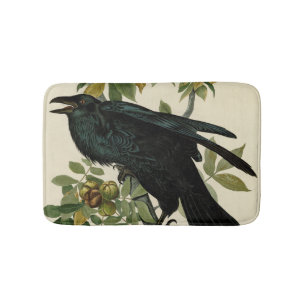 Tapete De Banheiro Audubon Raven Bird Classic Trabalho de arte