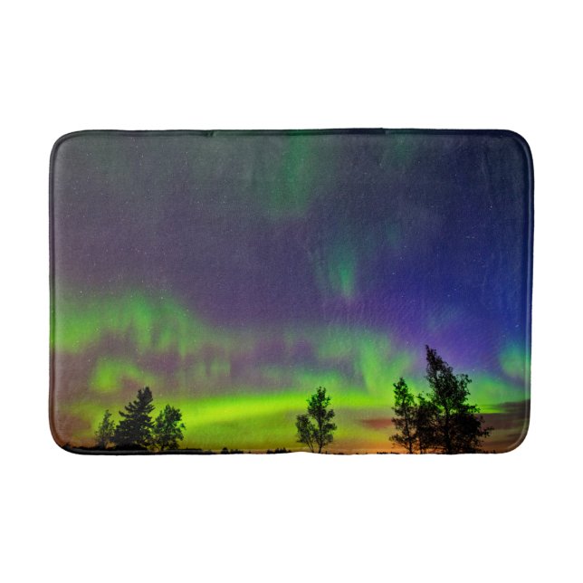 Tapete De Banheiro Aurora Boreal | Manitoba Canadá (Frente)