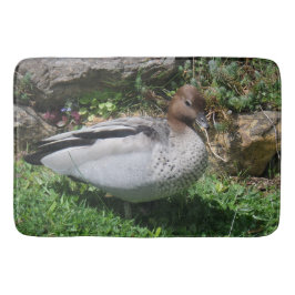 Tapete De Banheiro Australian Wood Duck in Tranquil Garden