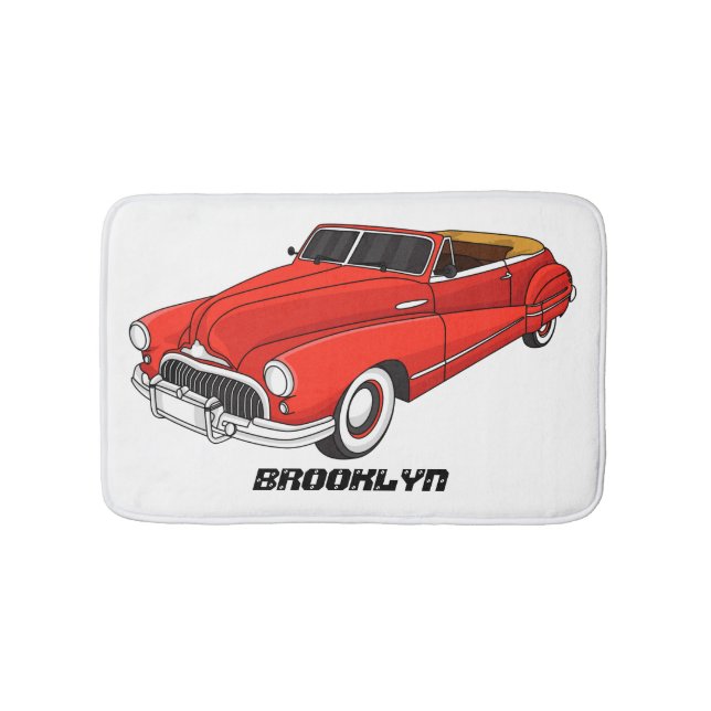 Tapete De Banheiro Automóvel clássico vermelho 1948 (frente)