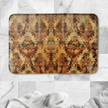 Autumn Fall Vintage Russo Orange Damask