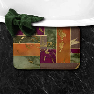 Tapete De Banheiro Autumn Luxury Mármore geométrico Dourado