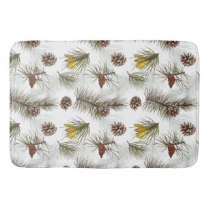 Tapete De Banheiro Autumn Pine Cones