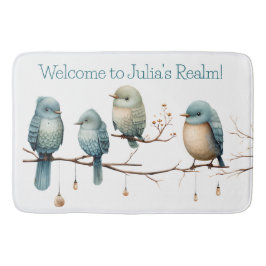 Tapete De Banheiro Aves Whimsical em Ramificações de Elegância Eterno