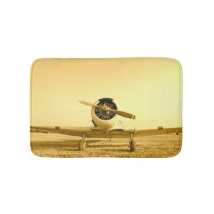 Tapete De Banheiro Avião Anítico Amarelo ouro