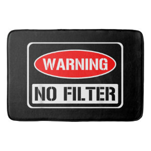 Tapete De Banheiro Aviso Sem Filtro Engraçado Engraçado Perigo De Arm