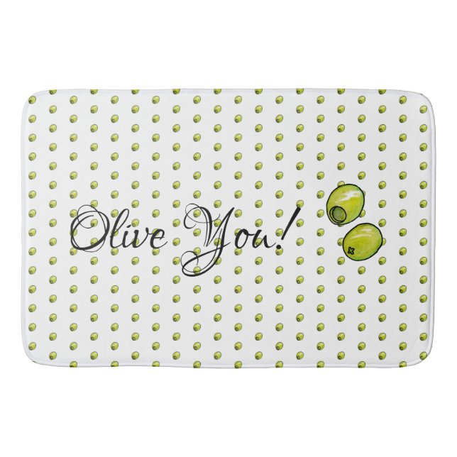 Tapete De Banheiro Azeitona (Frente)