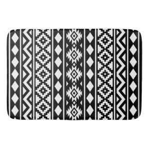 Tapete De Banheiro Aztec Essência Vertical Ptn III Branco a Preto