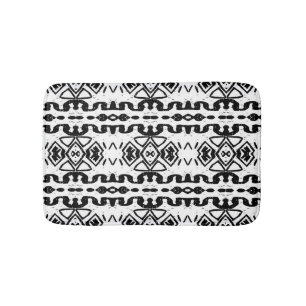 Tapete De Banheiro Aztec Étnico, Padrão De Vintage Striped.