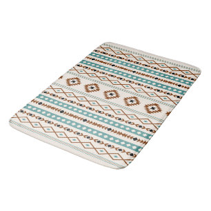 Tapete De Banheiro Aztec Teal Terracotta Blk Motifs Mistos (V) Ptn