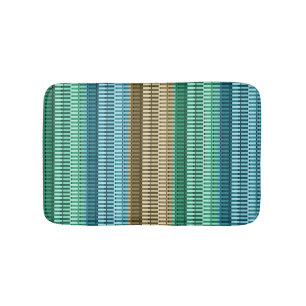 Tapete De Banheiro Azul Amarelo Verde Padrão Abstrato Moderno e Elega