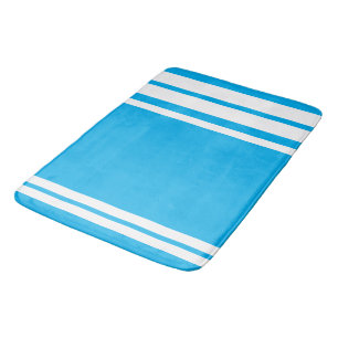 Tapete De Banheiro Azul-Céu: Linhas Modernas em Branco